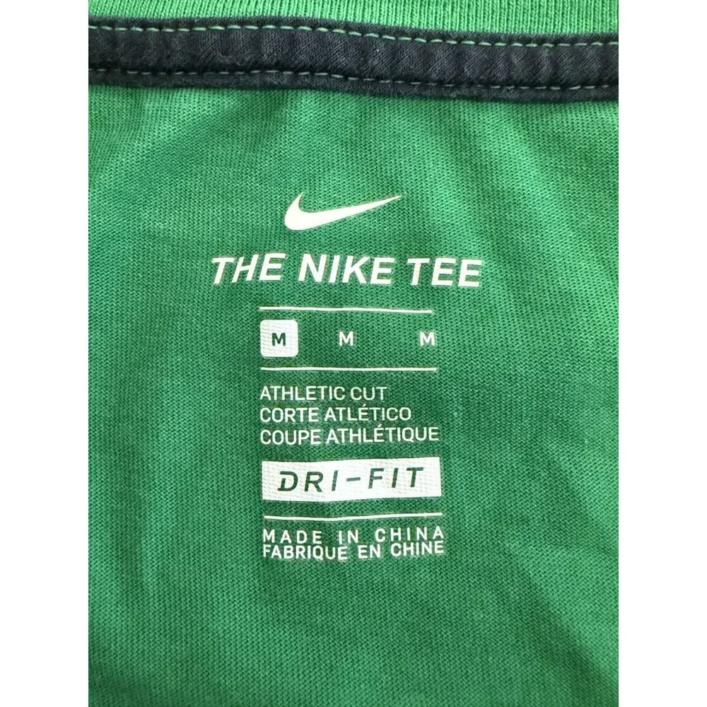 Nike Womens Green V Neck NCAA Oregon Ducks Short Sleeve T-Shirt Size M Medium
